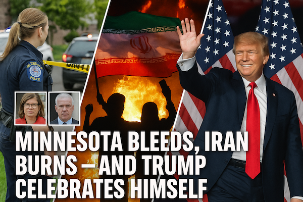 Minnesota Bleeds, Iran Burns – and Trump Celebrates Himself