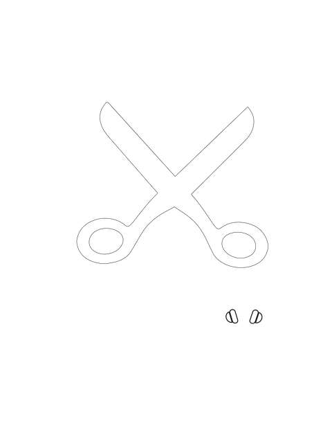 Rolling with Scissors logo: a man in a hat riding a giant pair of scissors